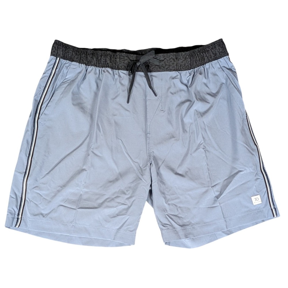7 Diamonds Performance Shorts Mens XL Blue Gray Side Stripe STS7-1282 New